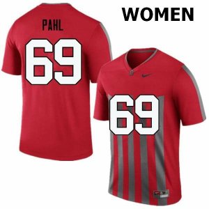 NCAA Ohio State Buckeyes Women's #69 Brandon Pahl Throwback Nike Football College Jersey KTQ5445HI